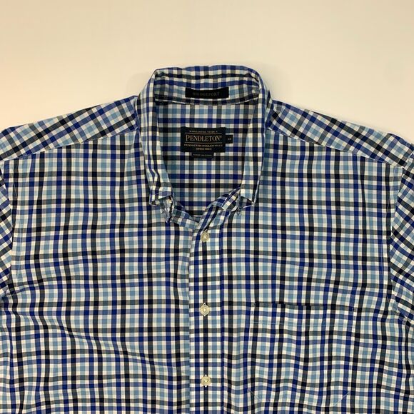 Pendleton Bridgeport Shirt Mens M Medium Plaid Cotton Long Sleeve Button Down - Picture 4 of 10